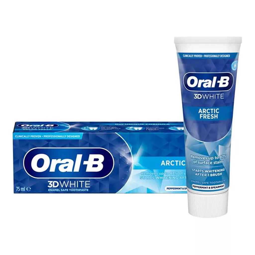 خمیردندان اورال بی 3D WHITE مدل ARCTIC FRESH