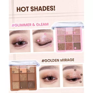 پالت سایه شیگلم 9تایی Golden Mrage