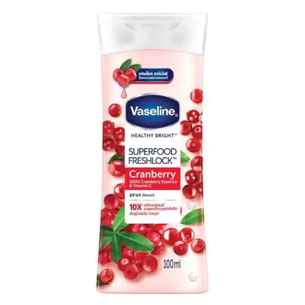 لوسیون بدن وازلین کرن بری SUPERFOOD Cranberry در 2حجم