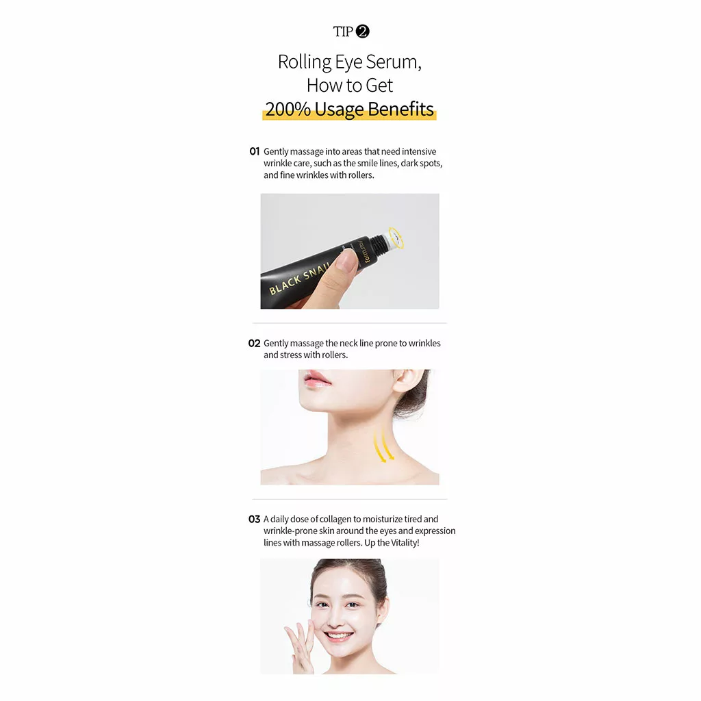 سرم دور چشم رولی فارم استی حلزون BLACK SNAIL