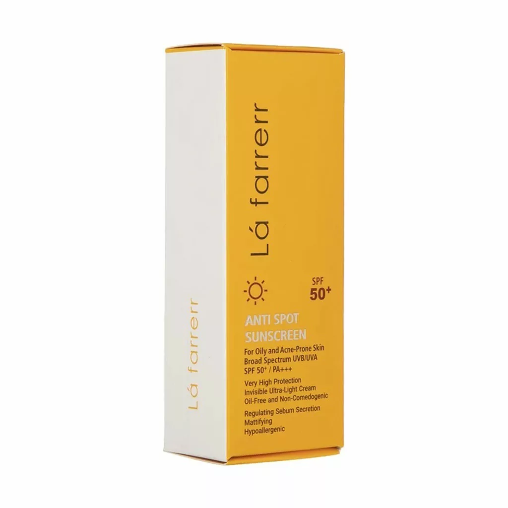 ضد آفتاب ضد لک لافارر spf 50 پوست چرب و دارای آکنه