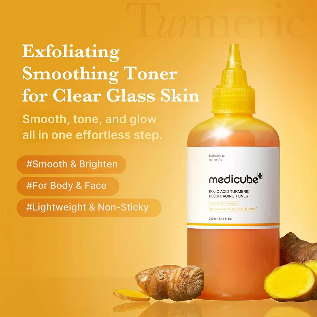 تونر کوجیک اسید مدی کیوب ترمریک niacinamide + glycolic