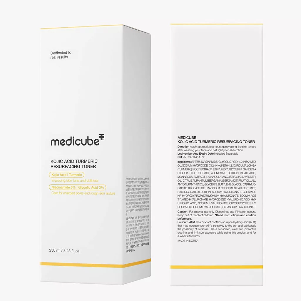 تونر کوجیک اسید مدی کیوب ترمریک niacinamide + glycolic