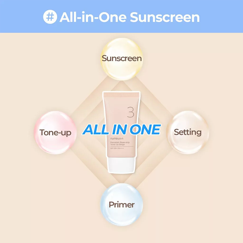 ضدآفتاب رنگی نامبوزین Base-skip تون آپ Beige SPF50