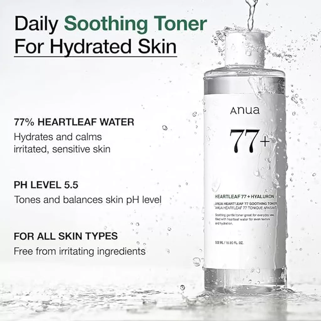 تونر آنوا +77 هیالورون ANA HEATLEAF 77+HYALURON