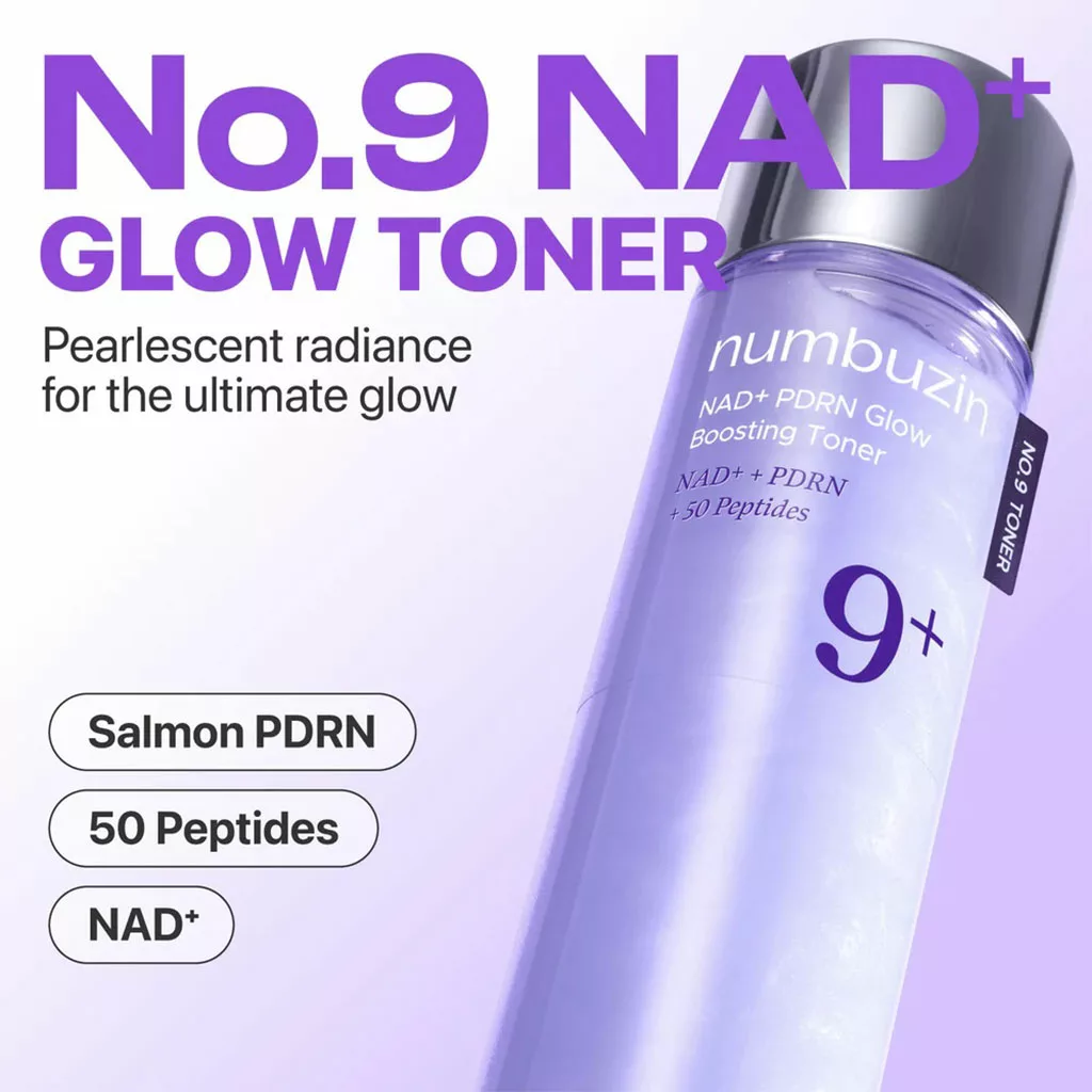 تونر +9 نامبوزین 50پپتاید NAD+PDRN glow boosting Toner