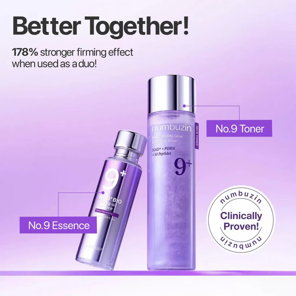 تونر +9 نامبوزین 50پپتاید NAD+PDRN glow boosting Toner