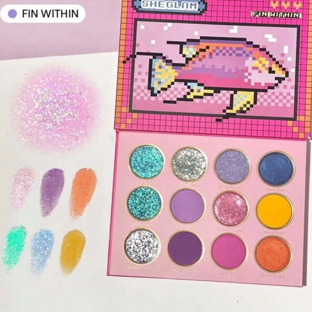 پالت سایه جذاب ۱۲ رنگ شیگلم مدل fin within