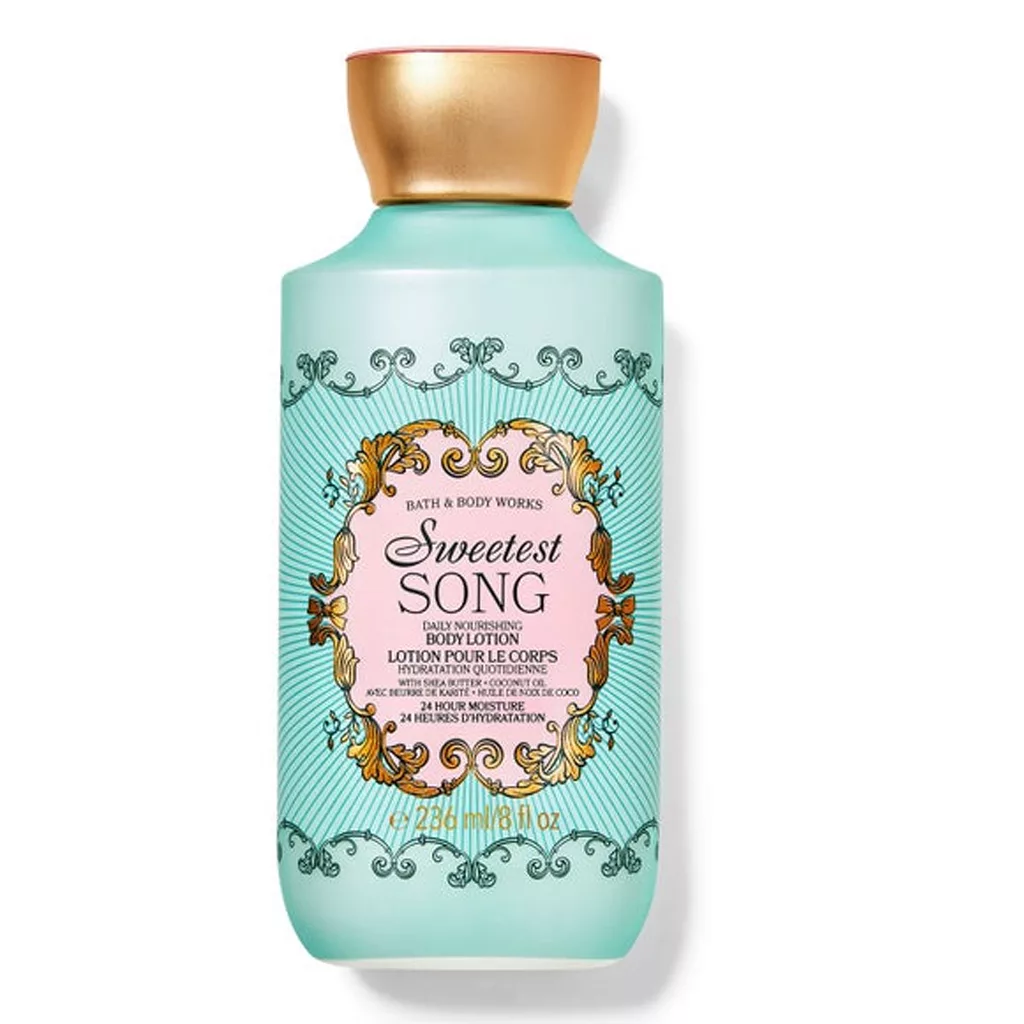 لوسیون بدن معطر بث اند بادی ورکز مدل sweetest song لوسیون بدن معطر بث اند بادی ورکز مدل sweetest song