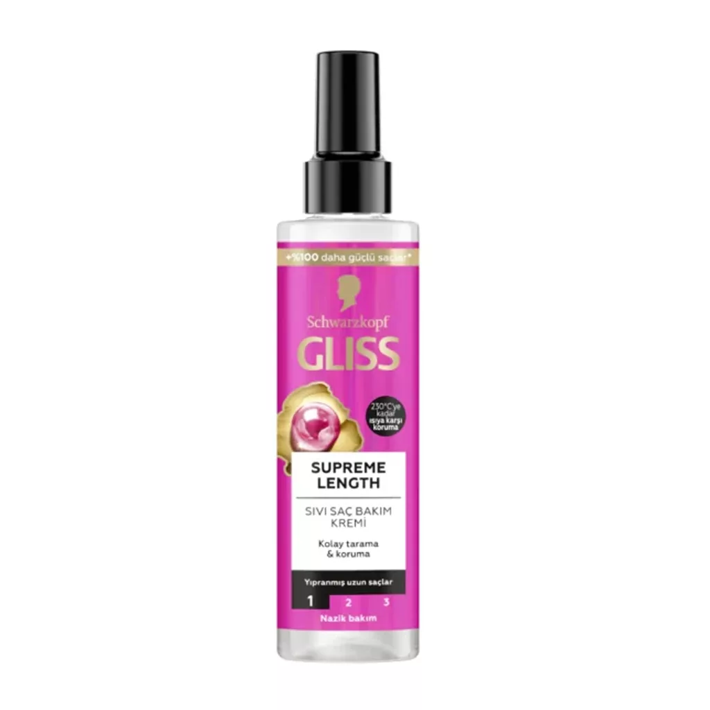 اسپری دوفاز ضد حرارت گلیس مدل supreme length اسپری دوفاز ضد حرارت گلیس مدل supreme length