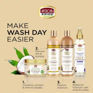 نرم کننده موی فر افریکن پراید عسل کوکونات Honey ,chocolate,coconut oil CONDITIONER