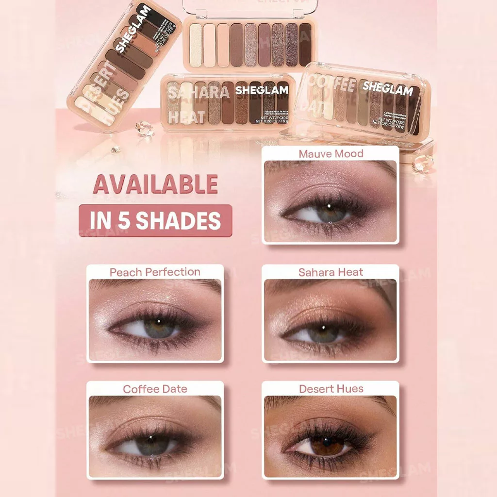 پالت سایه چشم ۸ رنگ شیگلم مدل SHEGLAM Coffee Date Palette