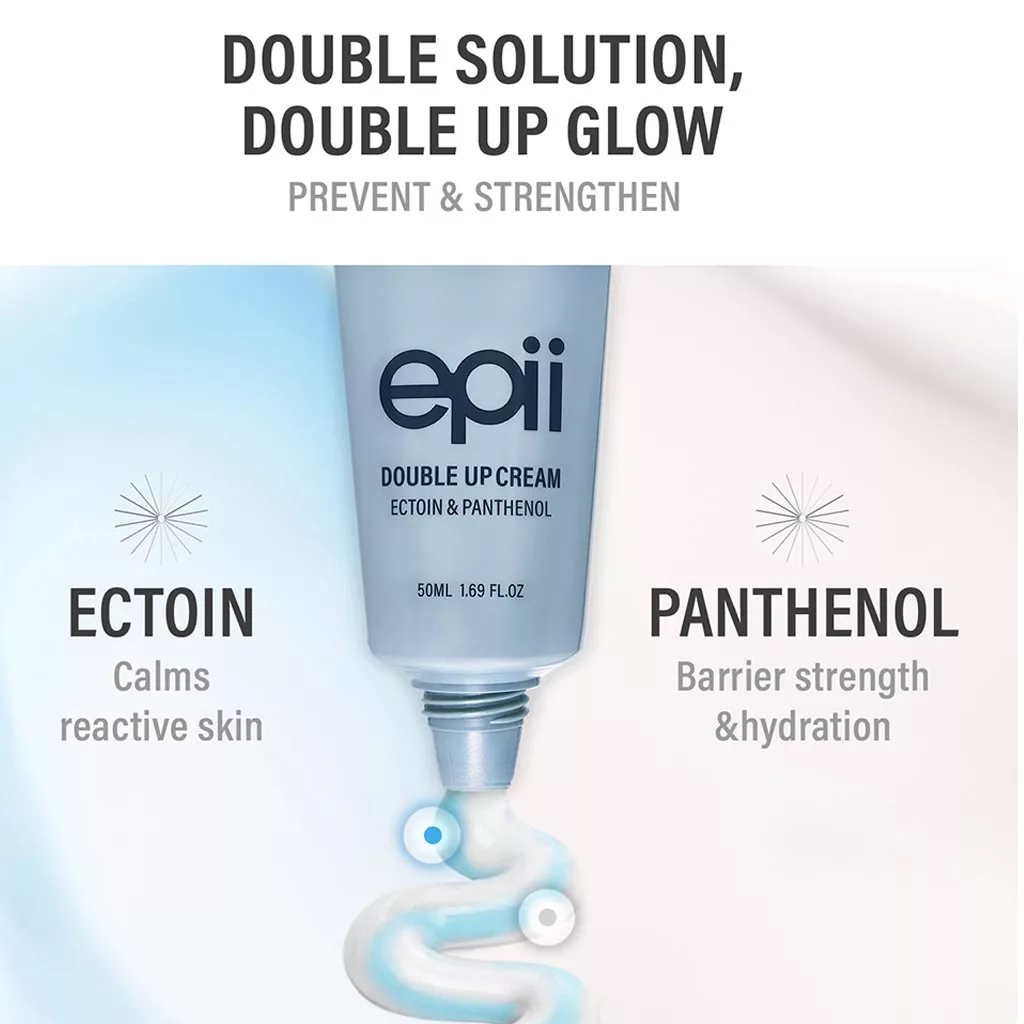 دابل کرم آب اکتویین و پانتنول epii اپی ECTOIN & PANTHENOL DOUBLE UP CREAM