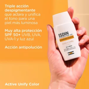 ضد آفتاب رنگی ضد لک اکتی یونیفای ایزدین ISDIN FOTOULTRA 100 DEPIGMENTING Active Unify Unify Color SPF50