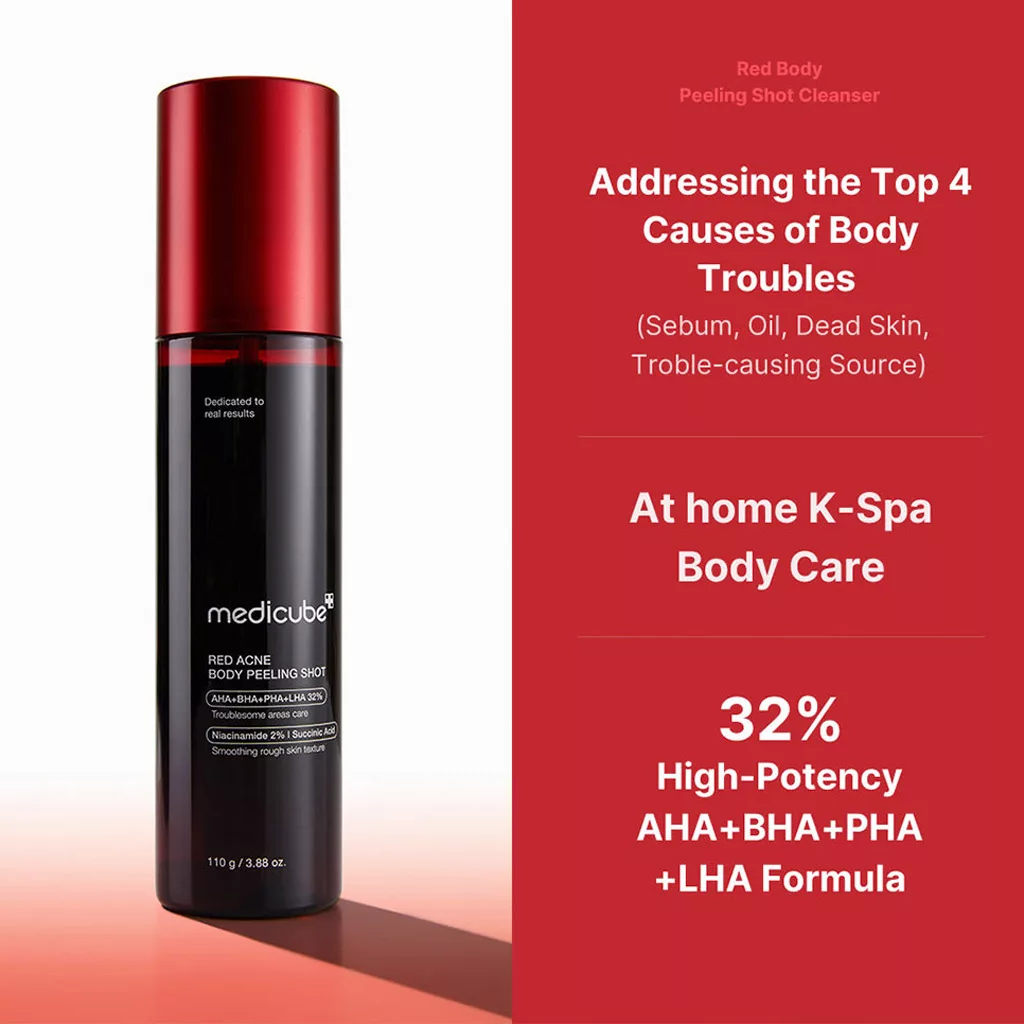 اسپری لایه بردار ضد جوش بدن مدی کیوب پیل شات RED ACNE BODY PEEL SHOT