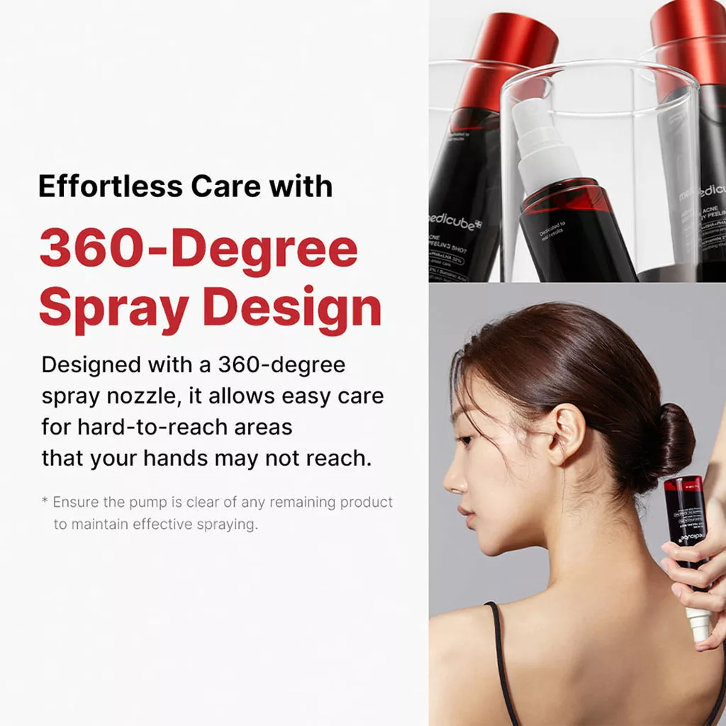 اسپری لایه بردار ضد جوش بدن مدی کیوب پیل شات RED ACNE BODY PEEL SHOT