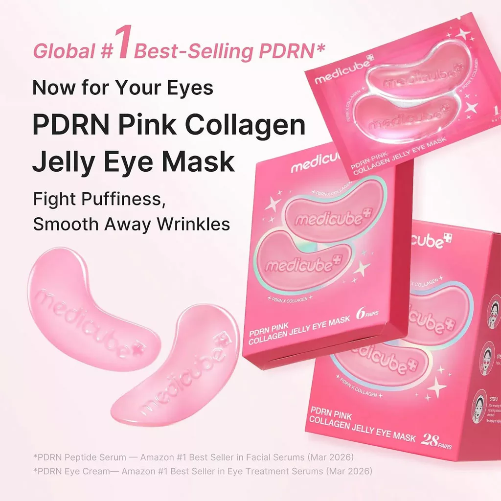 پچ زیر چشم ژلی مدی کیوب PDRN PINK COLLAGEN GELLY EYE MASK