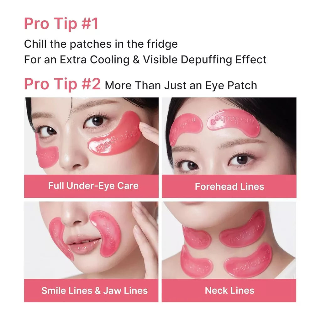 پچ زیر چشم ژلی مدی کیوب PDRN PINK COLLAGEN GELLY EYE MASK