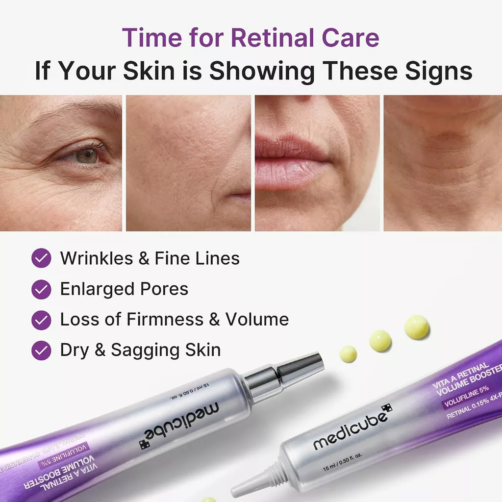 بوستر ویتامین A رتینال مدی کیوب VOLUFLINE 5%, RETINAL 0.15,RETINOID 2.9%