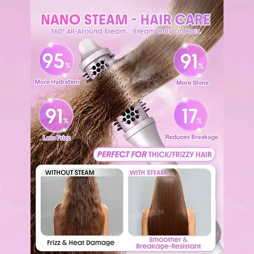 برس گرد حرارتی بخار دار شیگلم Hydra Shot Steam Blowout Brush Pro