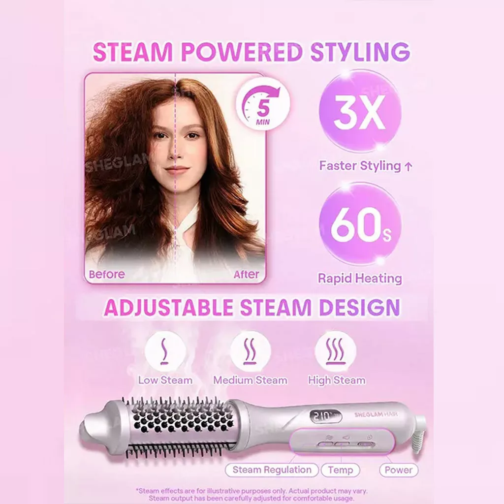برس گرد حرارتی بخار دار شیگلم Hydra Shot Steam Blowout Brush Pro
