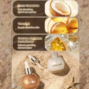 روغن بدن هایلایتر شیگلم رنگ Medusa سان لیت SUNLIT SILK BODY OIL