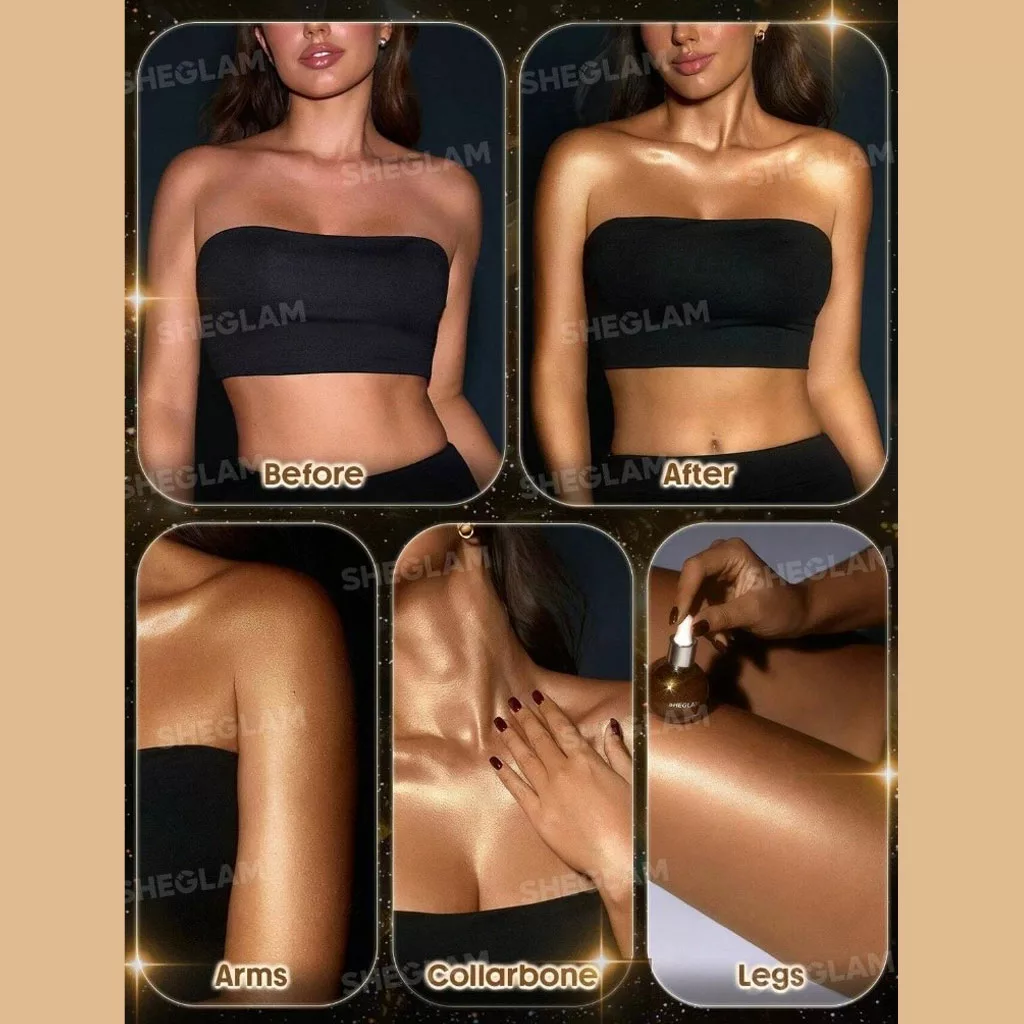 روغن بدن هایلایتر شیگلم رنگ Eros سان لیت SUNLIT SILK BODY OIL