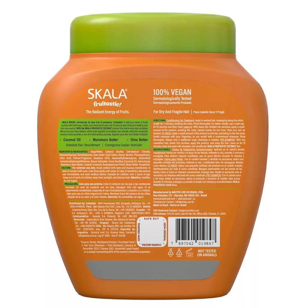 کرم مو فر اسکالا حالت دهنده و آبرسان و تغذیه کننده عمیق نارگیل SKALA COCONUT 2in1