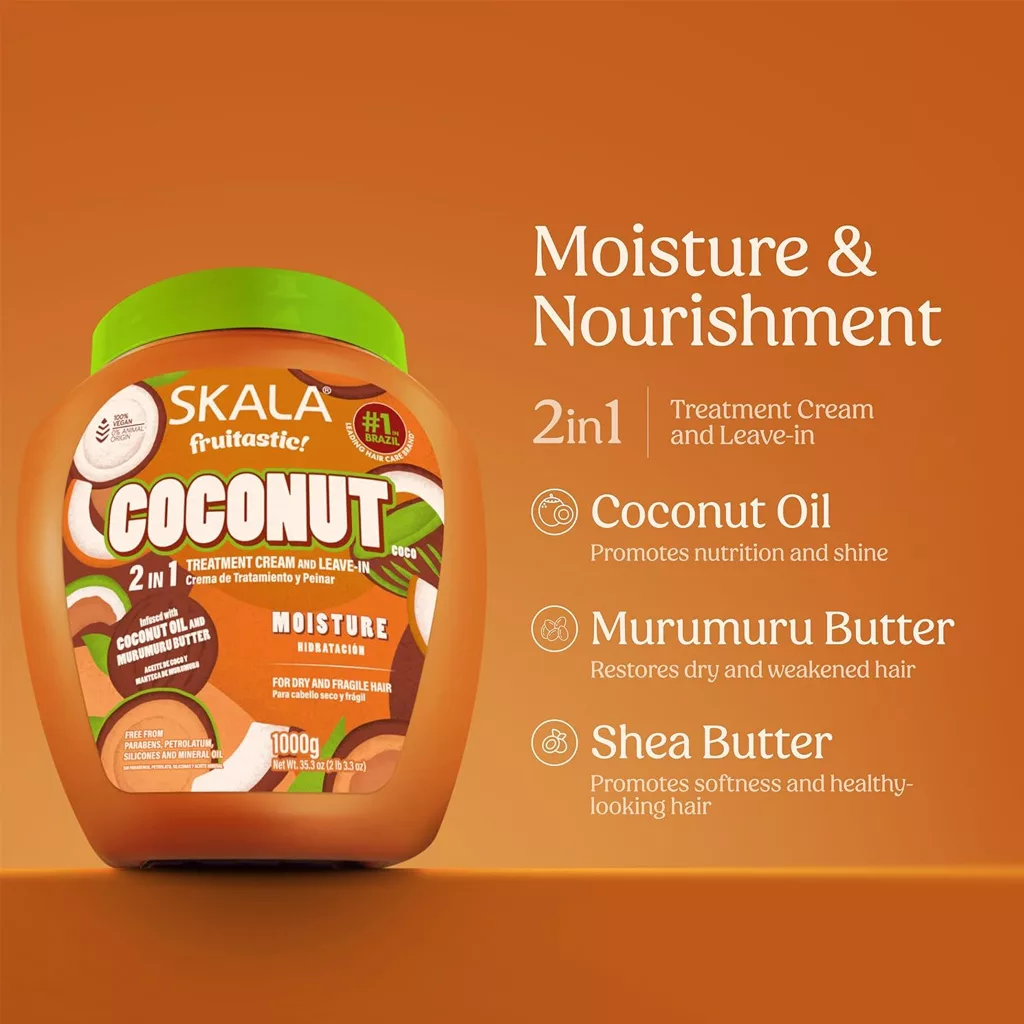 کرم مو فر اسکالا حالت دهنده و آبرسان و تغذیه کننده عمیق نارگیل SKALA COCONUT 2in1