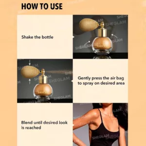 بادی میست شیمر بدن هایلایتر رنگ طلایی شیگلم Gilded Glow 80