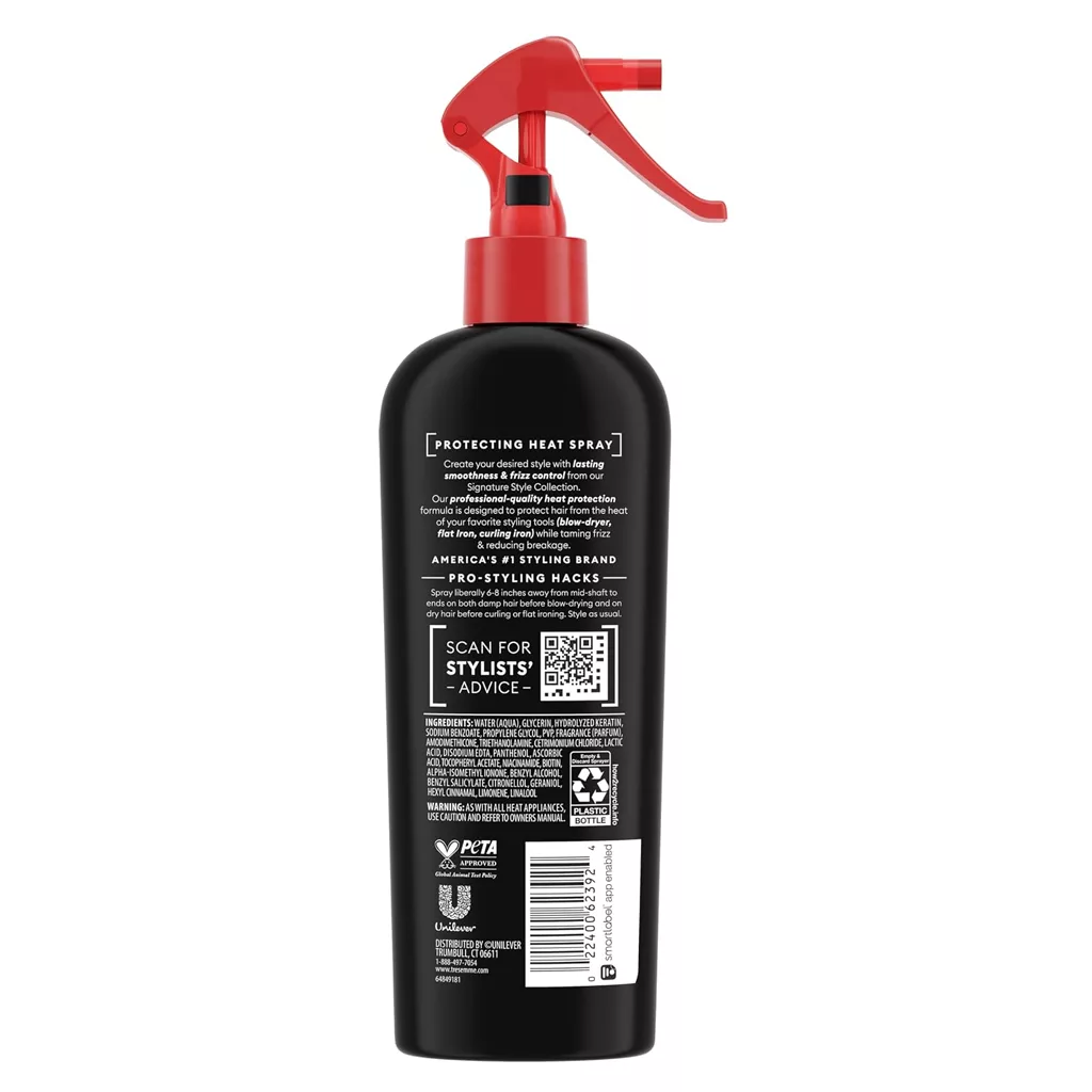 اسپری ضد حرارت مو ترسمه استایلینگ TRESemme PROTECTION HEAT STYLING SPRAY مشکی محافظت تا 232 درجه