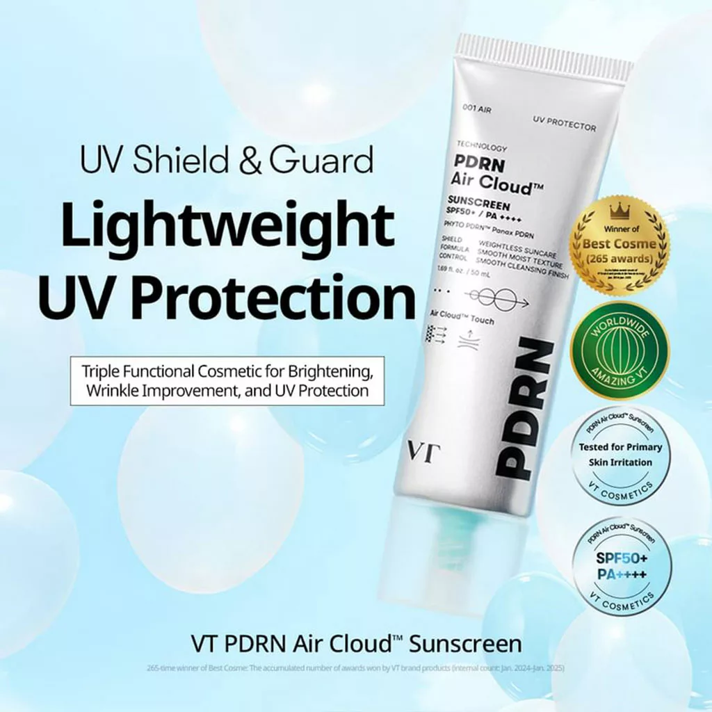 ضد آفتاب PDRN ایر کلود VT COSMETIC سبک Air Cloud