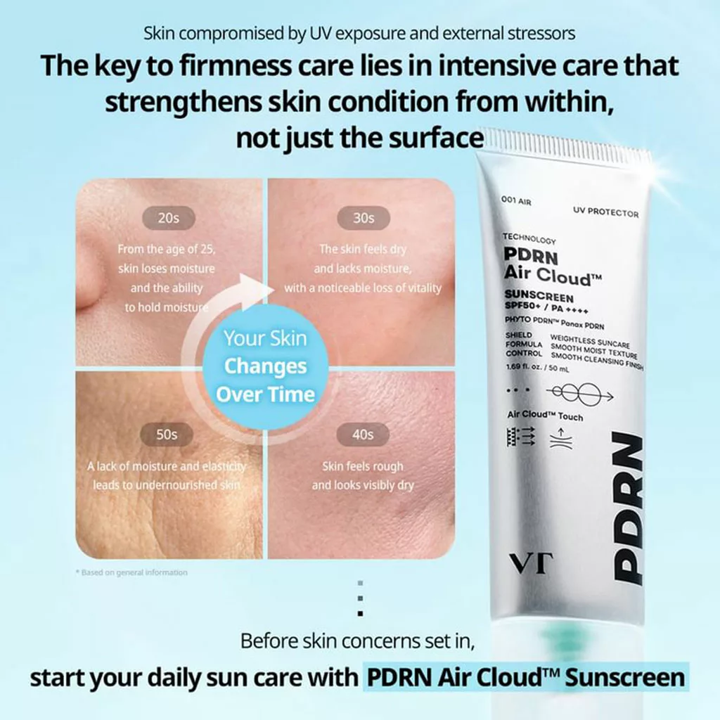 ضد آفتاب PDRN ایر کلود VT COSMETIC سبک Air Cloud