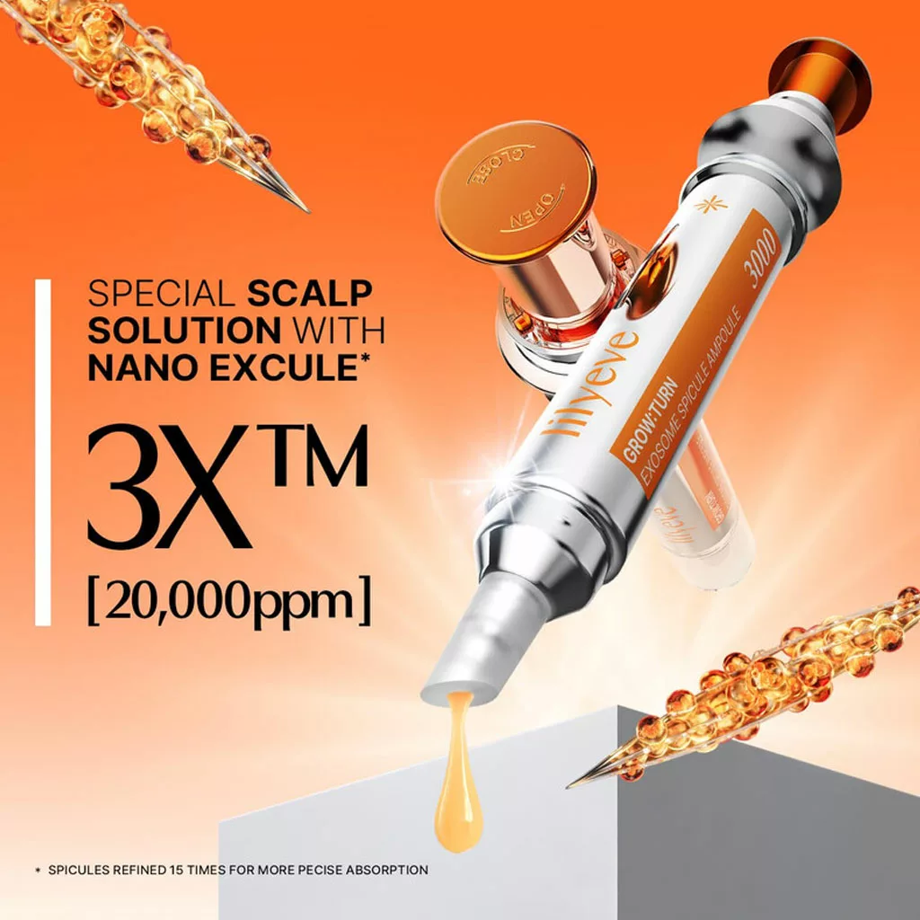 سرم ضدریزش مو لیلیوئه lilyeve و رویش مجدد لی لی یوئه GROW:TURN EXOSOME SPICULE AMPOULE 3000