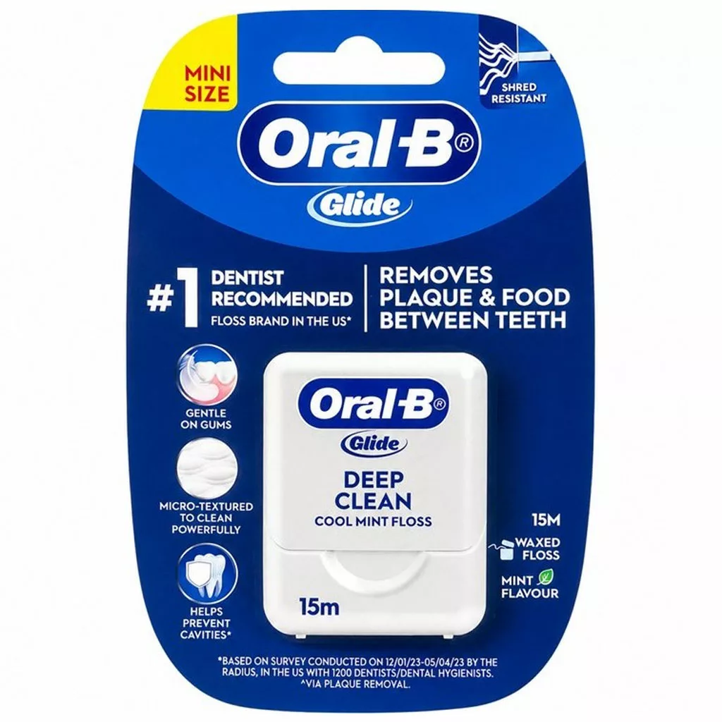 نخ دندان اورال بی Oral-B Glide DEEP CLEAN COOL MINT FLOOS متراژ15