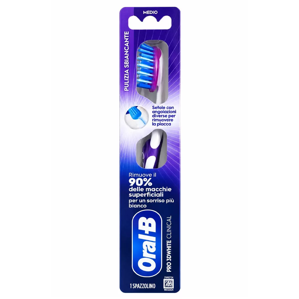 مسواک اورال بی کلینیکال PRO-3D WHITE مدیوم MEDIUM Oral-B CLINICAL مسواک اورال بی کلینیکال PRO-3D WHITE مدیوم MEDIUM Oral-B CLINICAL