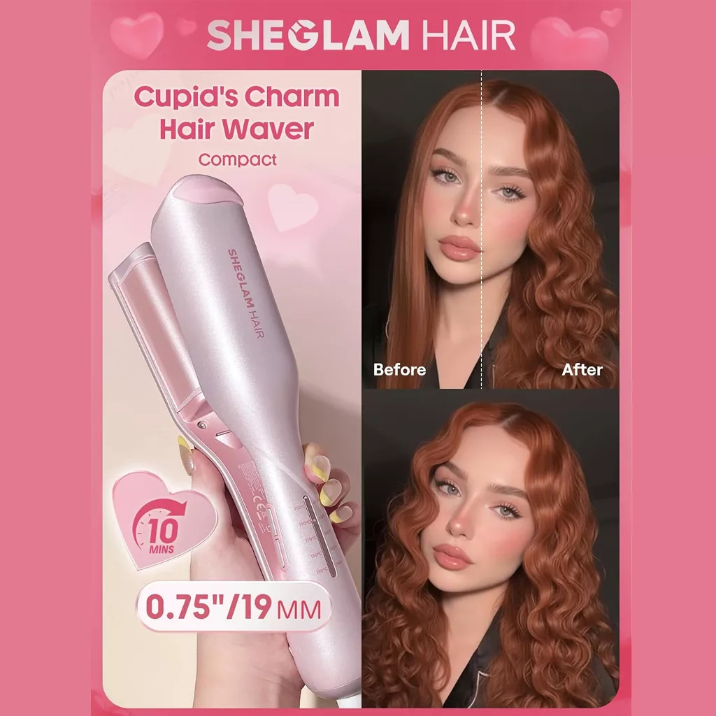 دستگاه ویو کننده مو beach waver فر ساحلی شیگلم صورتی