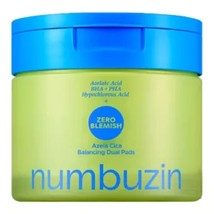 پد آزلائیک دو طرفه ضد جوش نامبوزین Numbuzin ZERO BLEMISH Azela Cica BHA+PHA Azelaic Acid