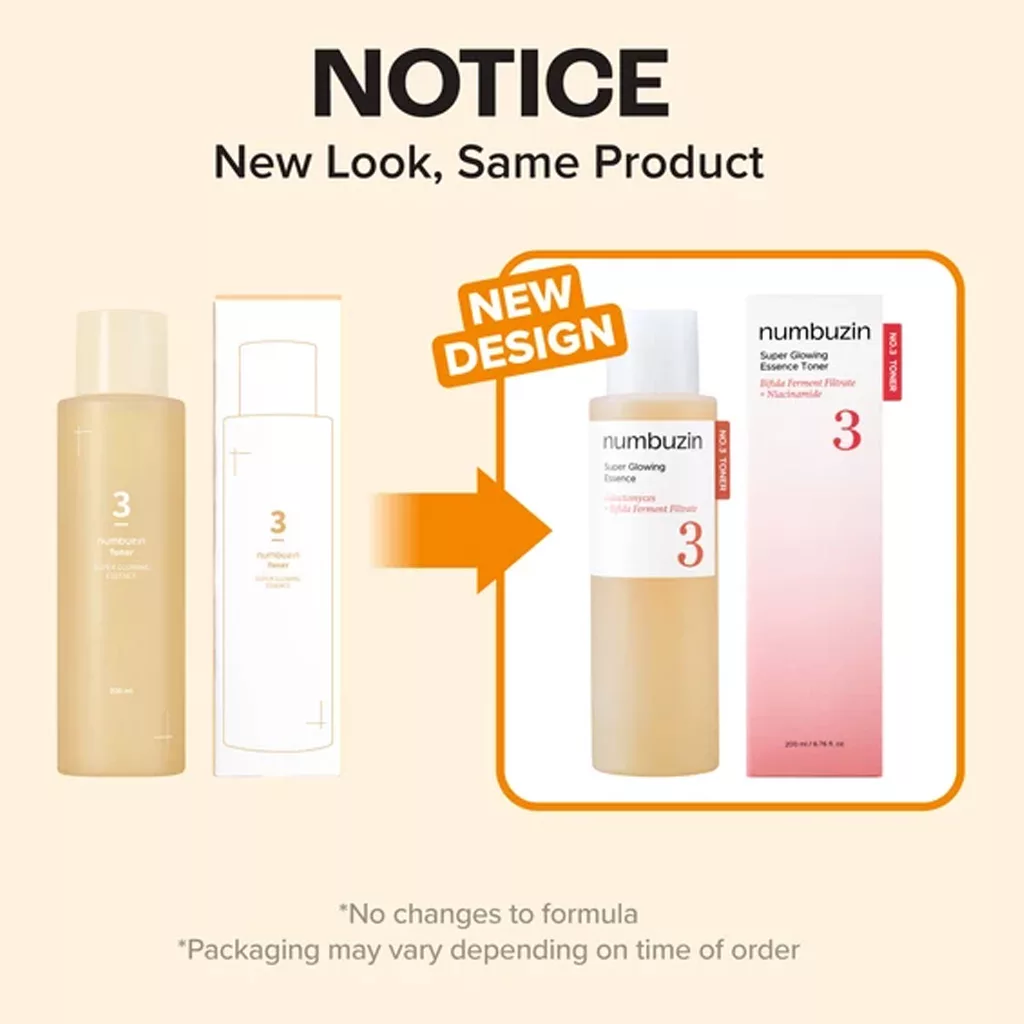 تونر اسنس شماره 3 نامبوزین گلو نیاسینامید Numbuzin super Essence Toner 3