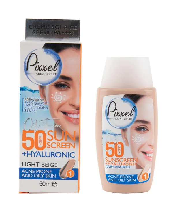 ضد آفتاب LIGHT BEIGE پیکسل مناسب پوست چرب SPF 50 ضد آفتاب LIGHT BEIGE پیکسل مناسب پوست چرب SPF 50