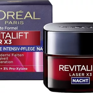 کرم شب بازسازی کننده و لیفت کننده لورآل revitalift laser x3 pflege nacht