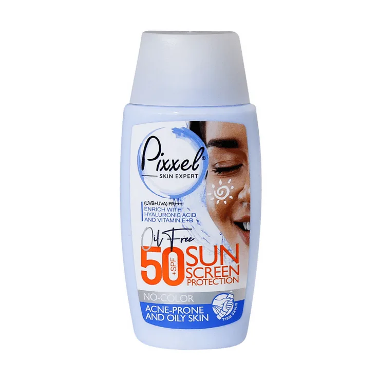 کرم ضد آفتاب بی رنگ SPF50 پیکسل مناسب پوست چرب و جوش دار کرم ضد آفتاب بی رنگ SPF50 پیکسل مناسب پوست چرب و جوش دار