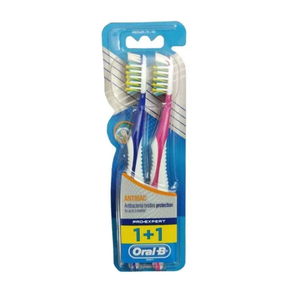 مسواک اورال بی Oral B (2عددی) آنتی باکتریال | در ۲ رنگ مسواک اورال بی Oral B (2عددی) آنتی باکتریال | در ۲ رنگ