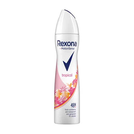 اسپری بدن 48 ساعته زنانه ضد تعریق tropical رکسونا Rexona اسپری بدن 48 ساعته زنانه ضد تعریق tropical رکسونا Rexona
