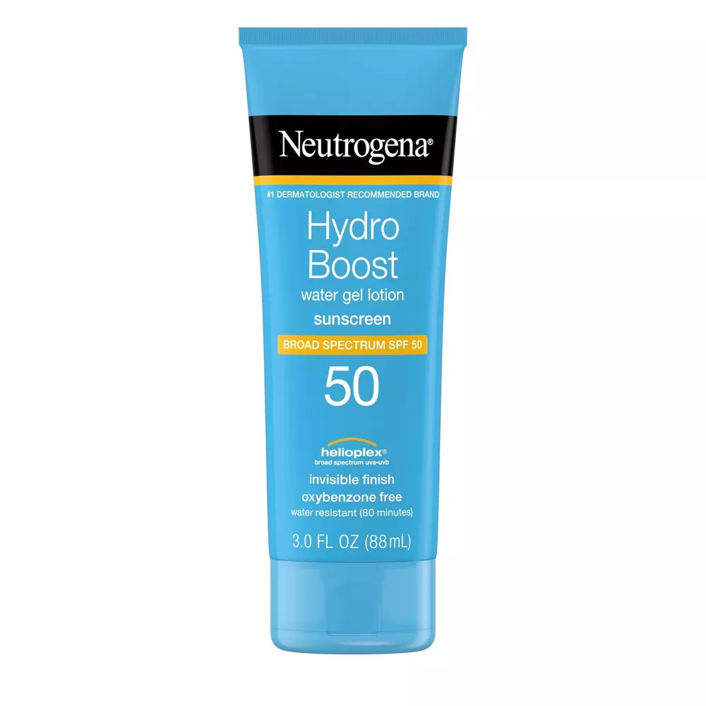 ضد آفتاب بی رنگ و آبرسان نیتروژینا | مدل لوسیون واتر ژل Hydro Boost Spf50 ضد آفتاب بی رنگ و آبرسان نیتروژینا | مدل لوسیون واتر ژل Hydro Boost Spf50