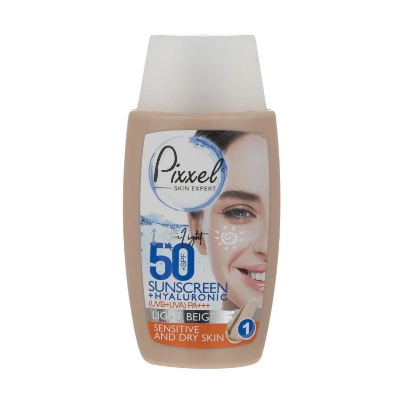 کرم ضد آفتاب پیکسل ایرانی مدل LIGHT BEIGE مناسب پوست خشک کرم ضد آفتاب پیکسل ایرانی مدل LIGHT BEIGE مناسب پوست خشک