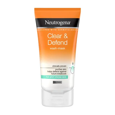 ماسک و شوینده صورت ضد جوش نیتروژینا | نوتروژینا ؛ مدل clear and defend ماسک و شوینده صورت ضد جوش نیتروژینا | نوتروژینا ؛ مدل clear and defend