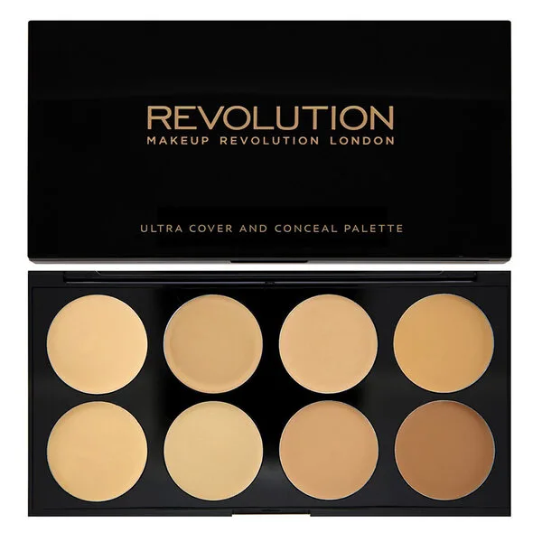 پالت کانتور و کانسلیر چرب رولوشن ultra cover and concealer light-medium