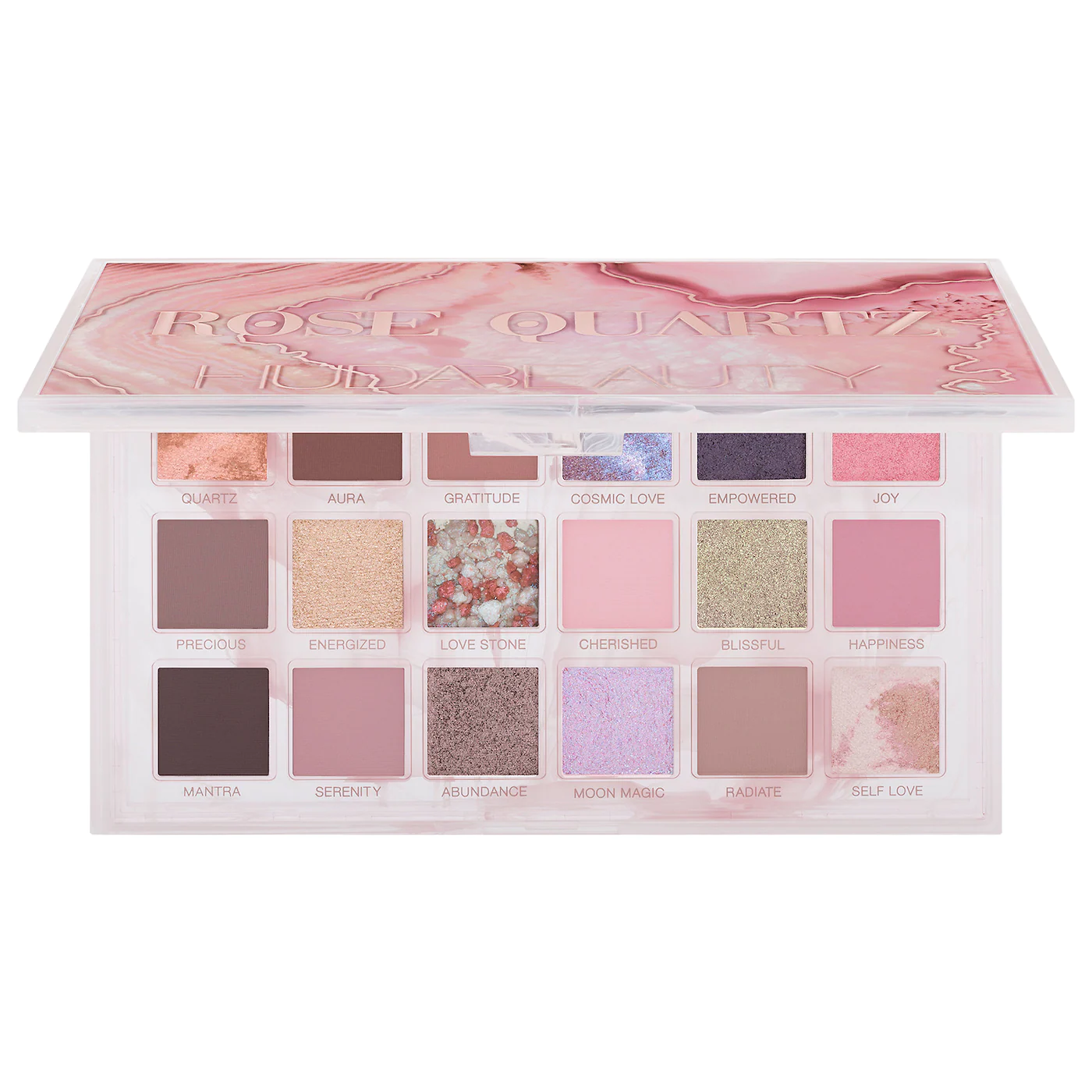 پالت سایه رز کوارتز هدی بیوتی huda beauty rose quartz pallete پالت سایه رز کوارتز هدی بیوتی huda beauty rose quartz pallete