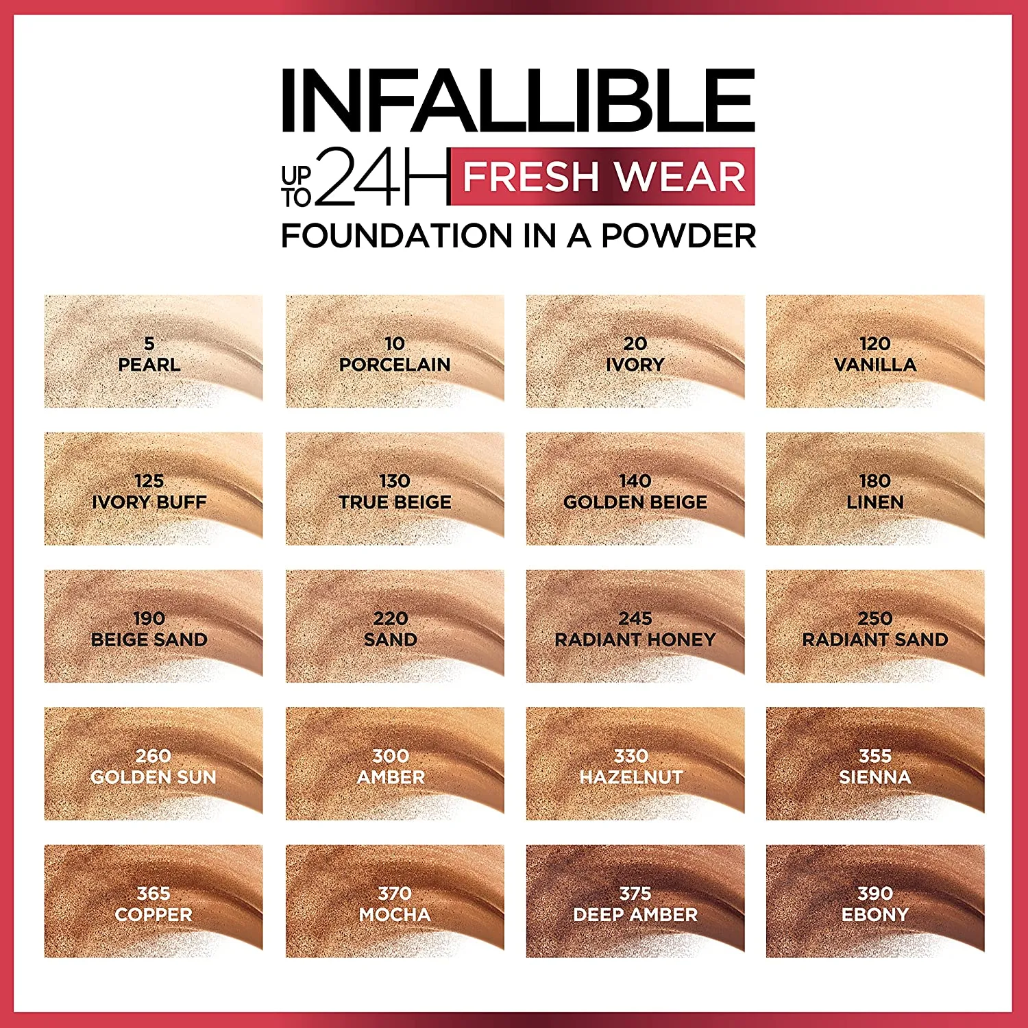 کرم پودر لوریل اینفالیبل 36 ساعته لورآل (لوریل) Loreal INFAILLIBLE FRESH WEAR
